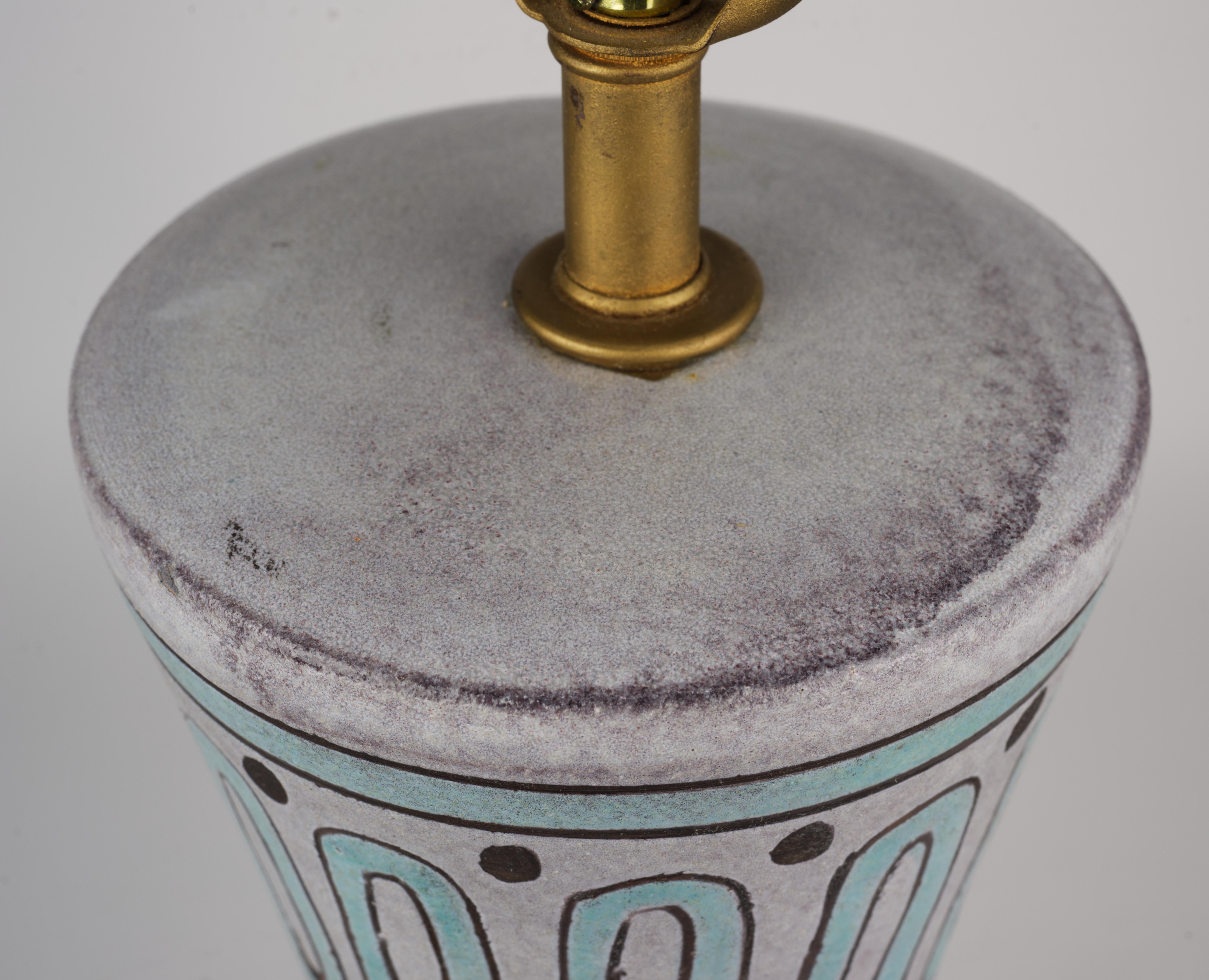 Aldo Londi for Bitossi Italy Mid Century Modern Ceramic Table Lamp For Sale 1