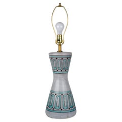 Lampe de table en céramique mi-siècle moderne d'Aldo Londi pour Bitossi, Italie