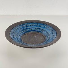 Aldo Londi for Bitossi, Large Centerpiece Bowl, Rimini Blue Series, 1970s