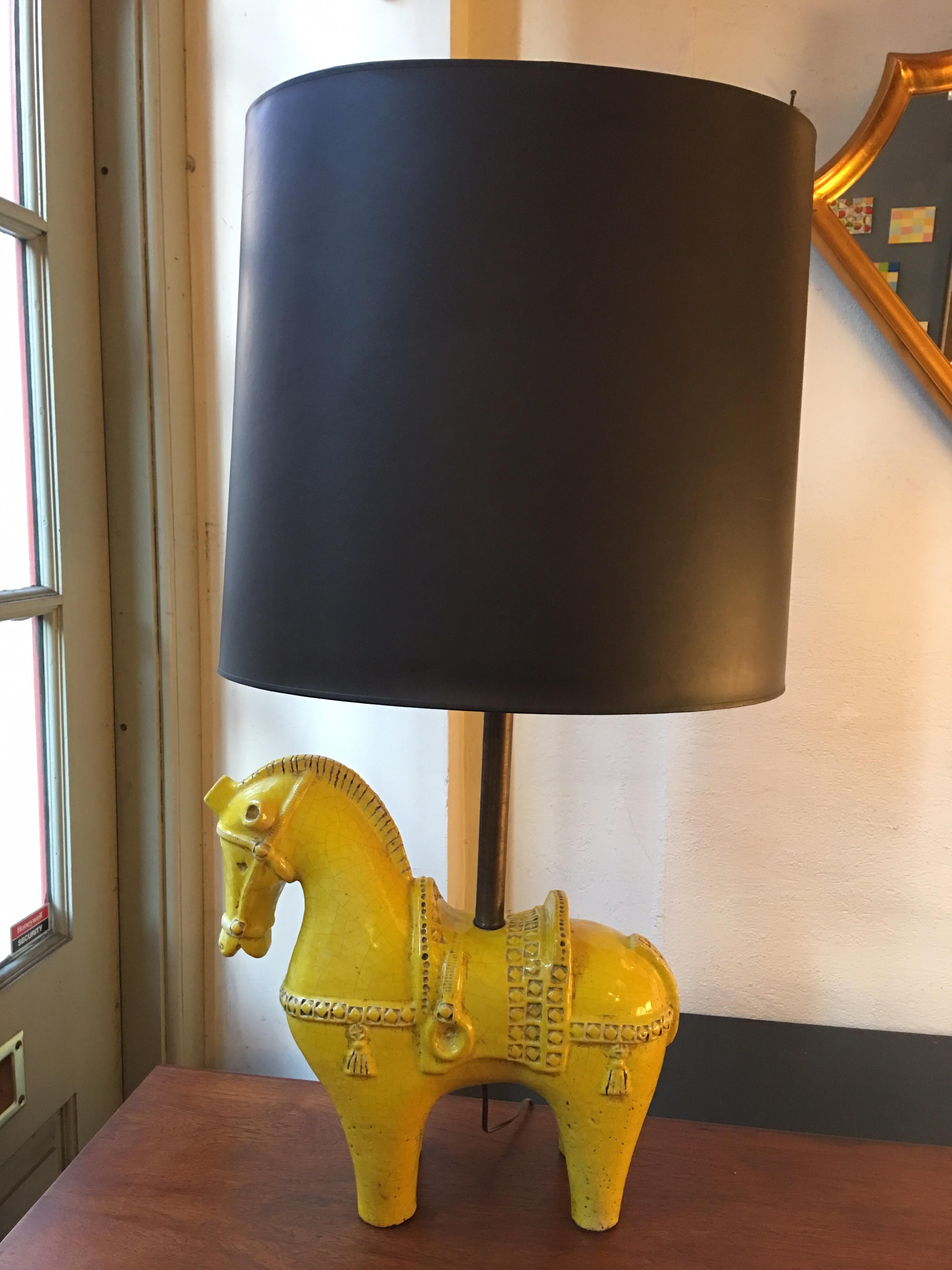 Aldo Londi for Bitossi Large Ceramic Horse Lamp 2