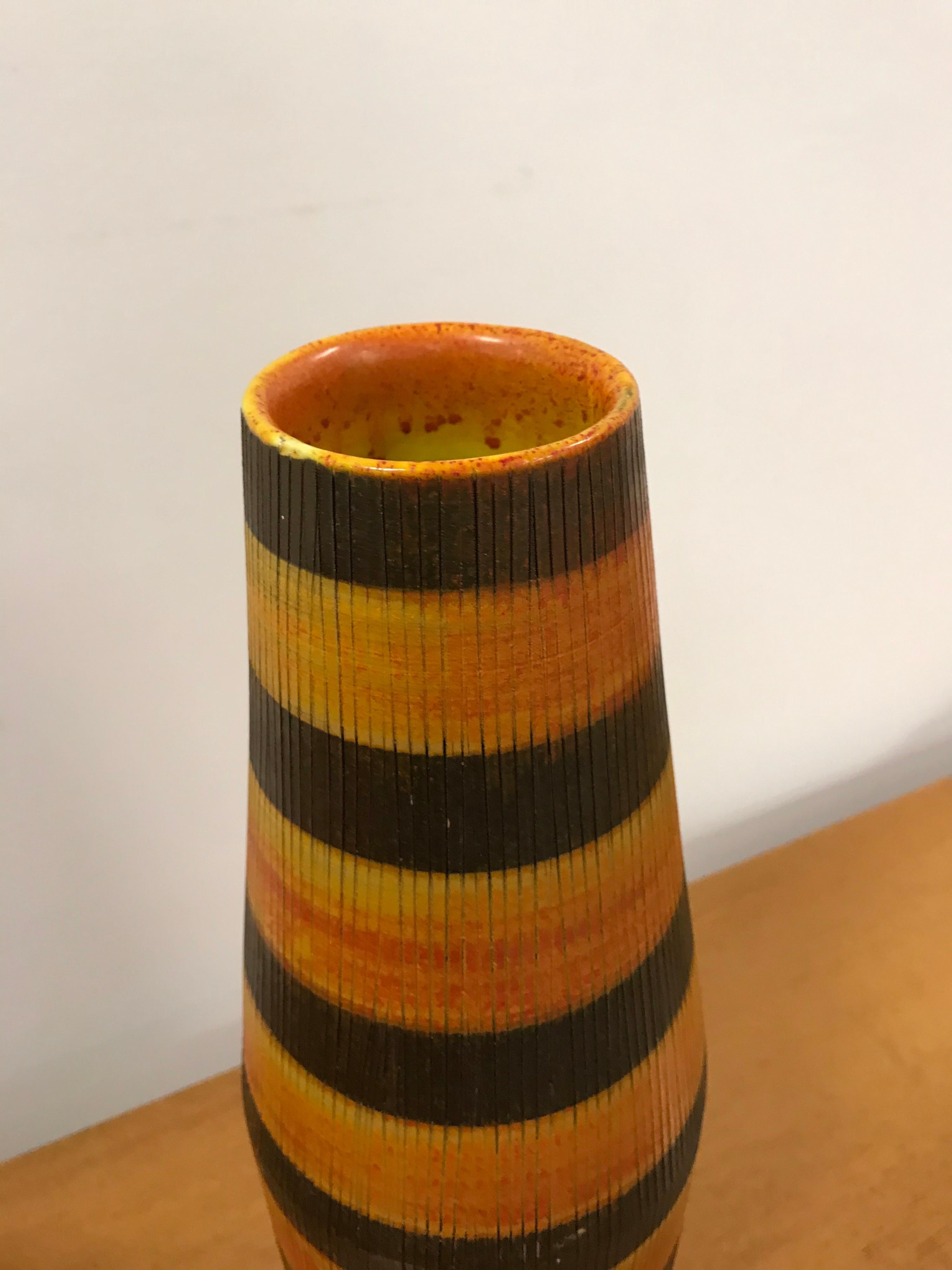 Mid-Century Modern Aldo Londi for Bitossi Large Vase For Sale