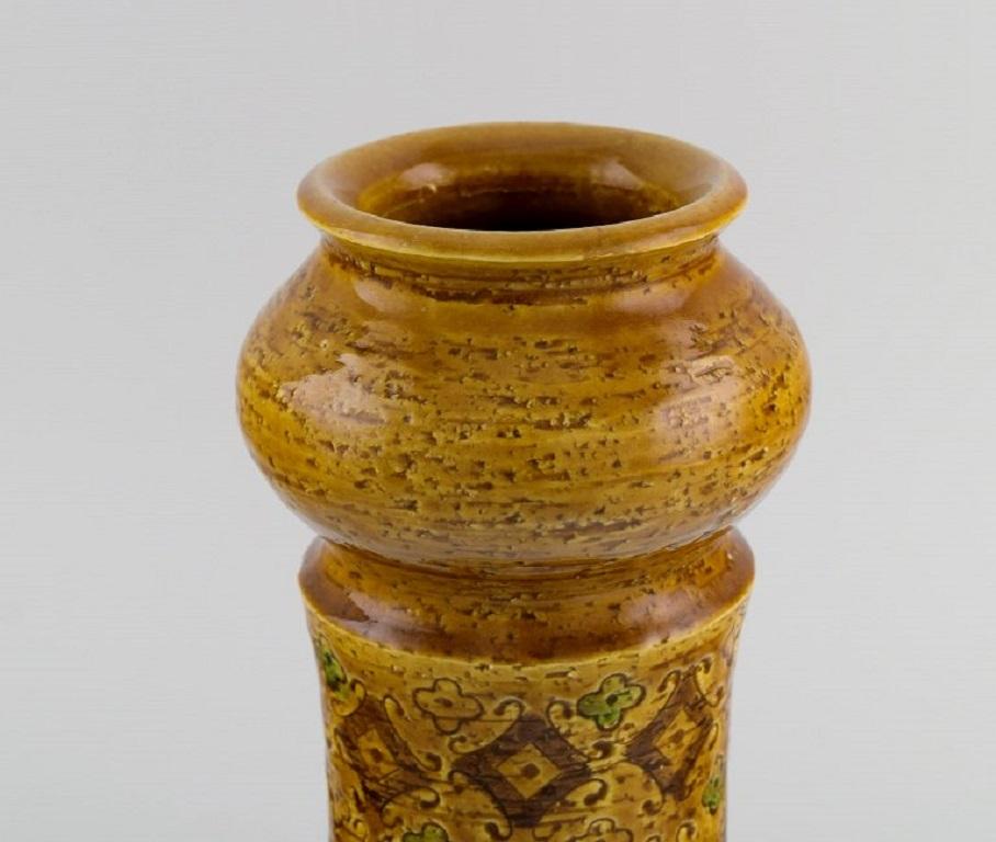 mustard yellow ceramic vase