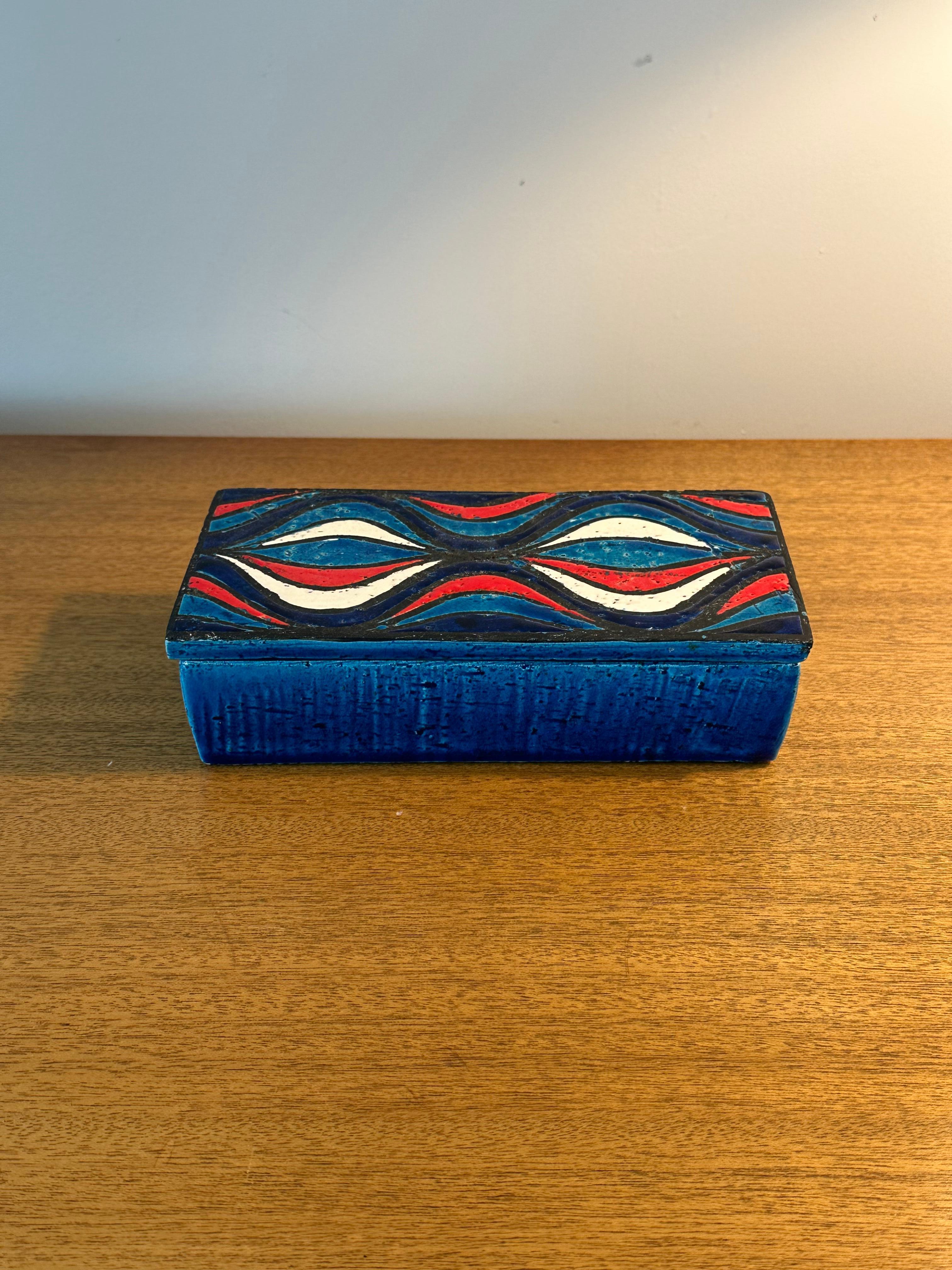Italian Aldo Londi for Bitossi Lidded Box, Onion Decor