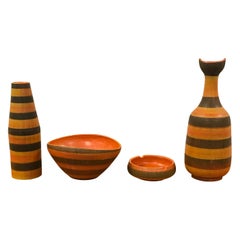 Retro Aldo Londi for Bitossi, Lot of Italian Ceramics/ Pottery