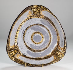 Aldo Londi for Bitossi Majolica Broken Gold Bowl or Ashtray, Italy