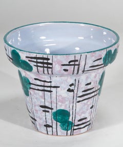 Aldo Londi for Bitossi Majolica Cachepot Planter Bud Vase, Italy 1960s