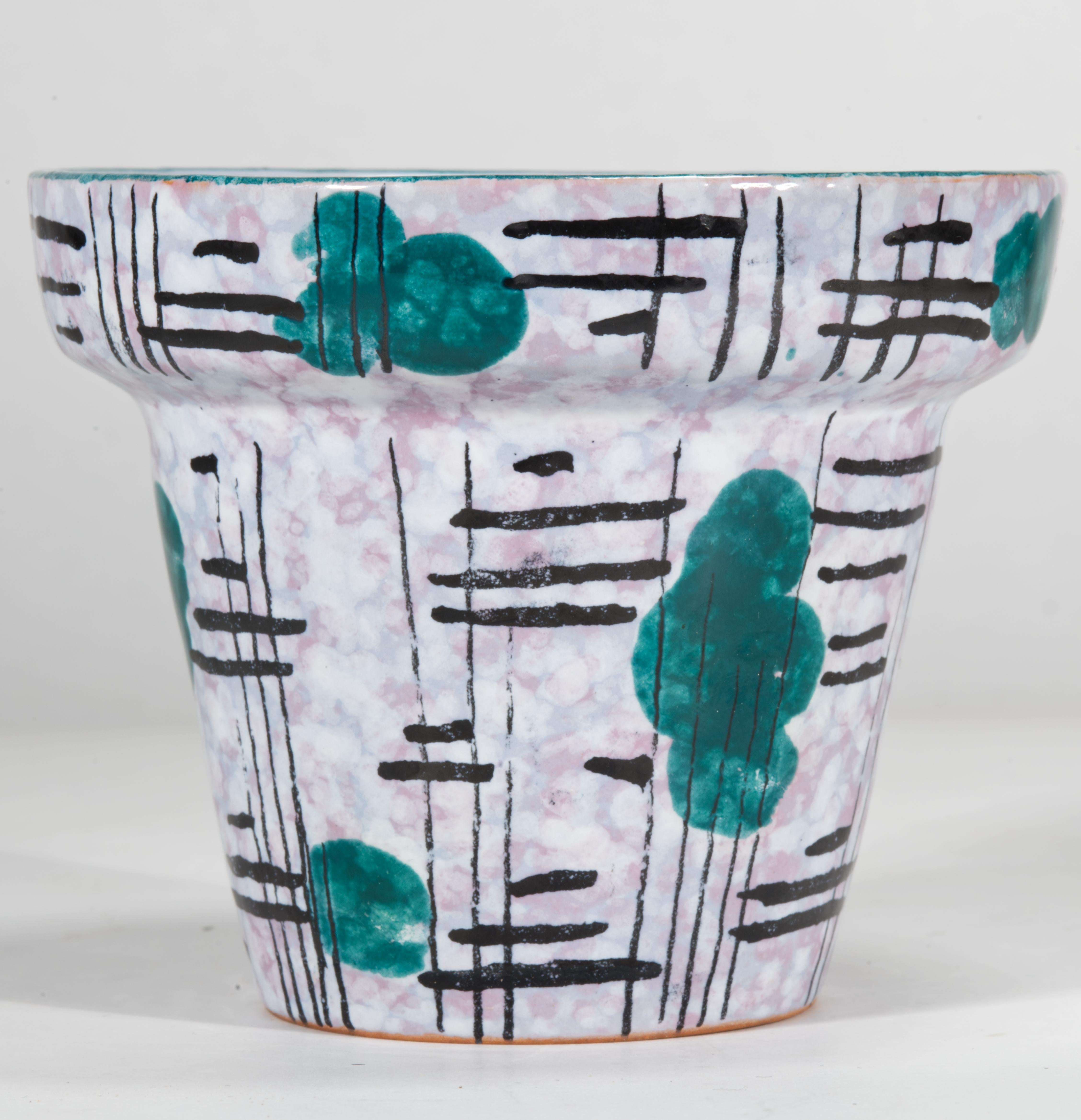 Aldo Londi für Bitossi Majolika Übertopf Pflanzgefäß Knospenvase, Italien 1960er Jahre (Moderne der Mitte des Jahrhunderts) im Angebot