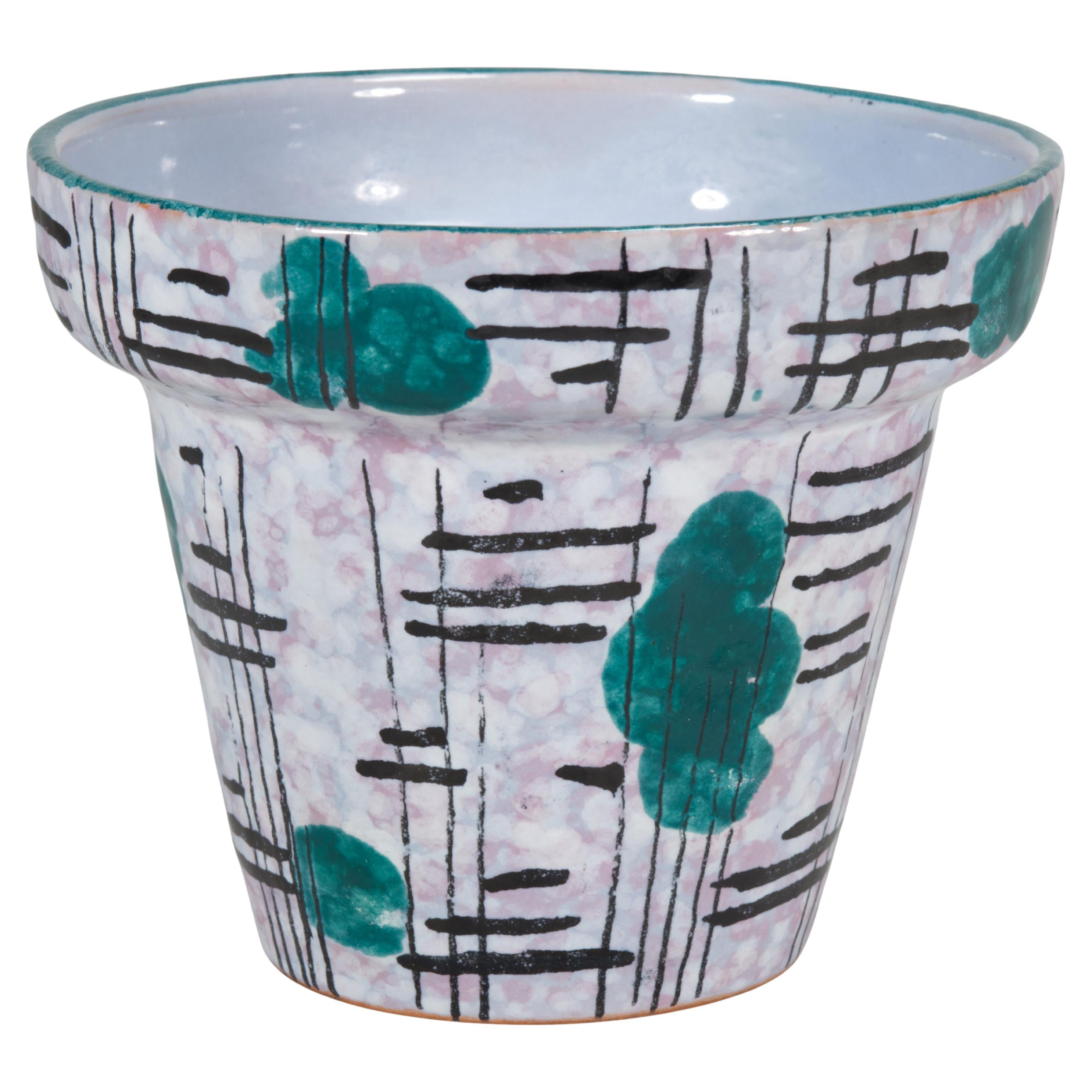 Aldo Londi für Bitossi Majolika Übertopf Pflanzgefäß Knospenvase, Italien 1960er Jahre im Angebot