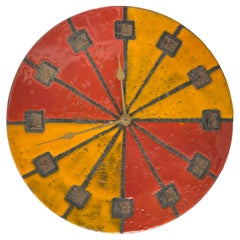 Aldo Londi per Bitossi Orologio da parete in ceramica del Medioevo