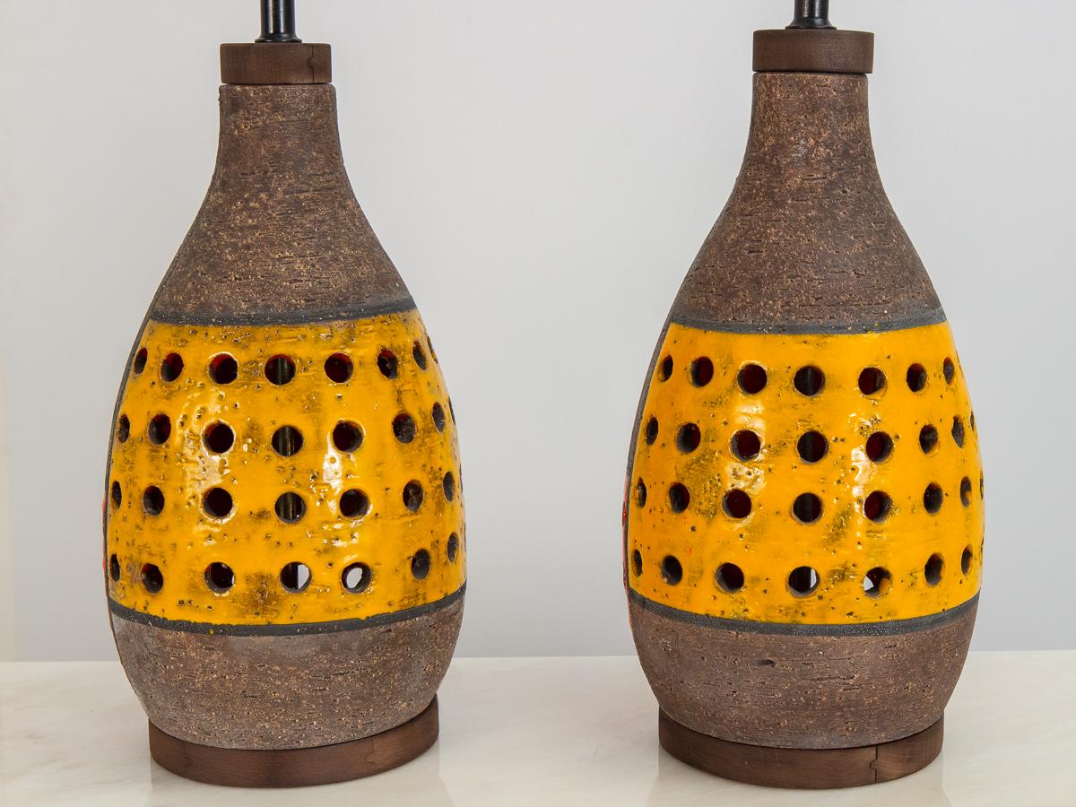 Italian Aldo Londi for Bitossi Mondrian Lamps