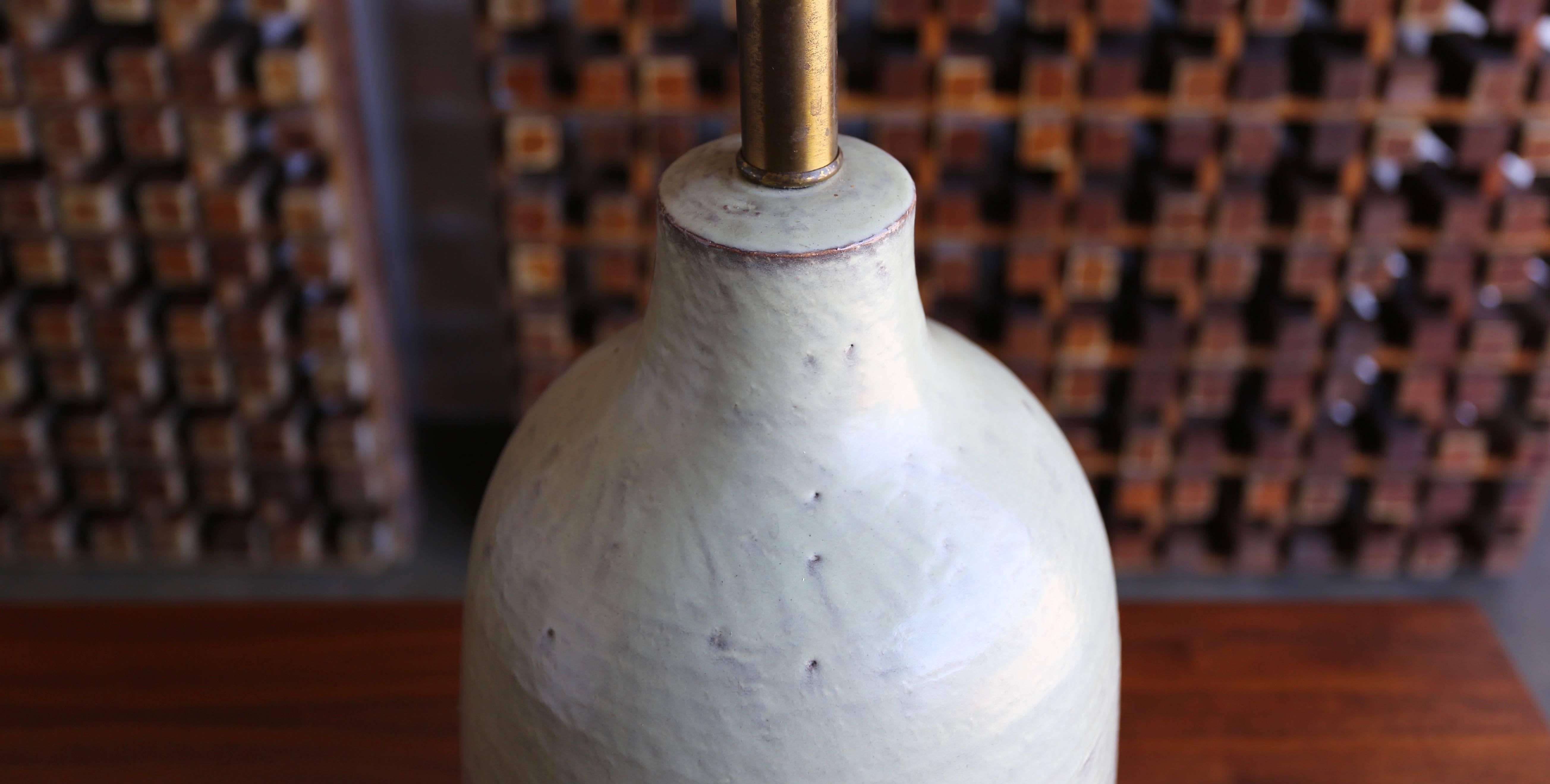 Aldo Londi for Bitossi Pair of Ceramic Lamps In Good Condition In Costa Mesa, CA