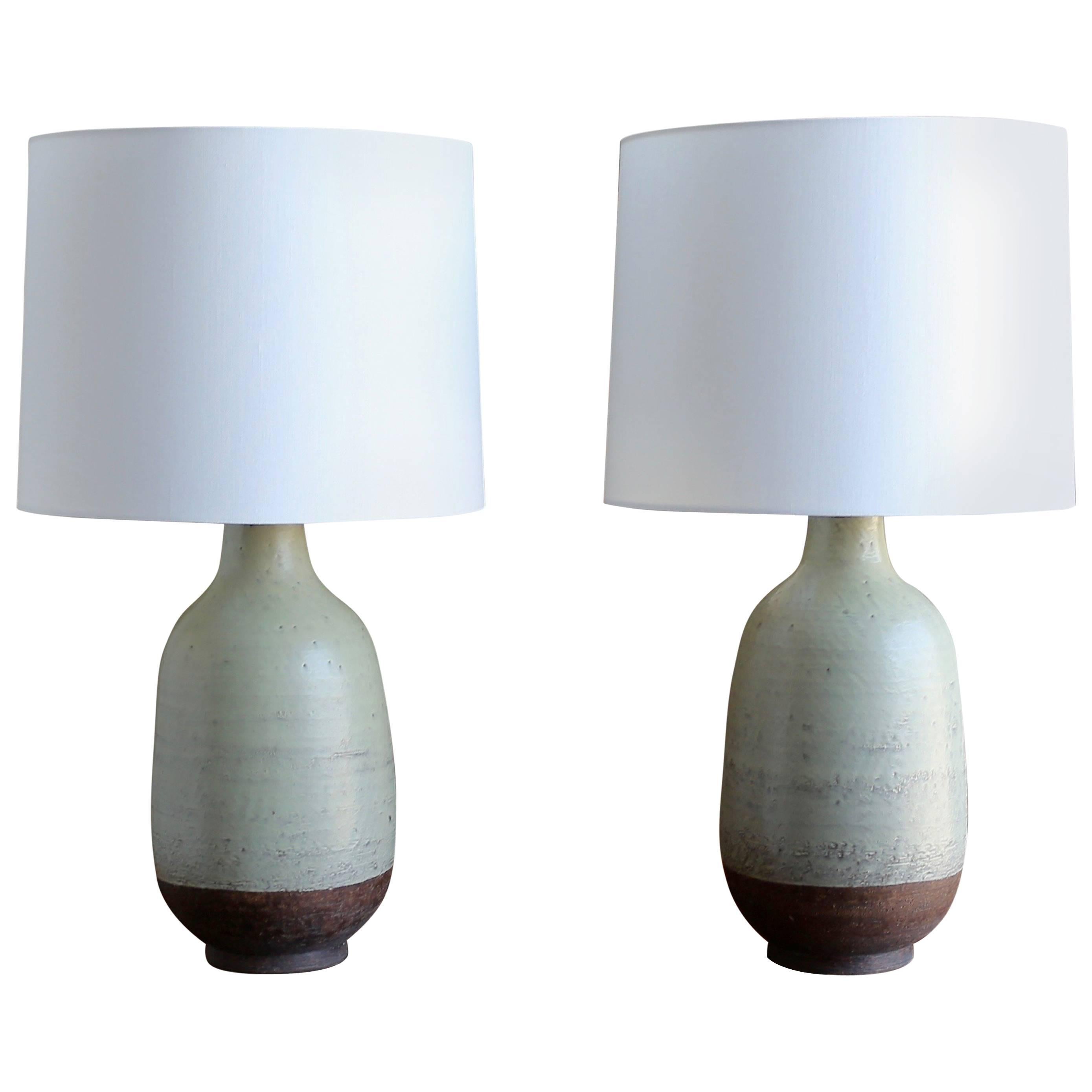 Aldo Londi for Bitossi Pair of Ceramic Lamps