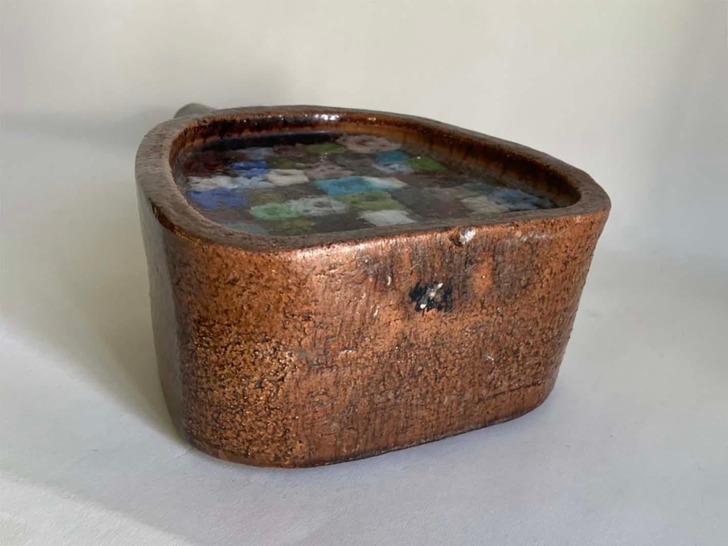 Aldo Londi for Bitossi Pottery and Fused Glass Fritte Series Vase 5