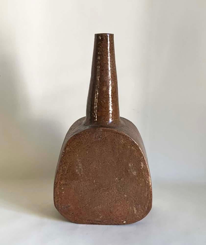 Italian Aldo Londi for Bitossi Pottery and Fused Glass Fritte Series Vase