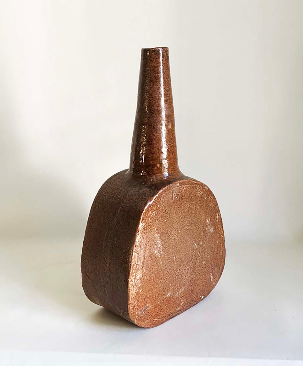 Aldo Londi for Bitossi Pottery and Fused Glass Fritte Series Vase 1
