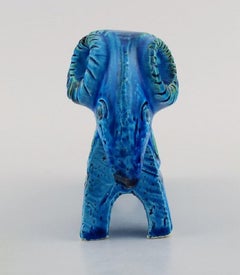 Aldo Londi for Bitossi, Ram in Rimini-Blue Glazed Ceramics, 1960s