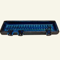 Aldo Londi For Bitossi - Rare Pocket Tray / Cigar Ashtray In Rimini Blu - 1960s