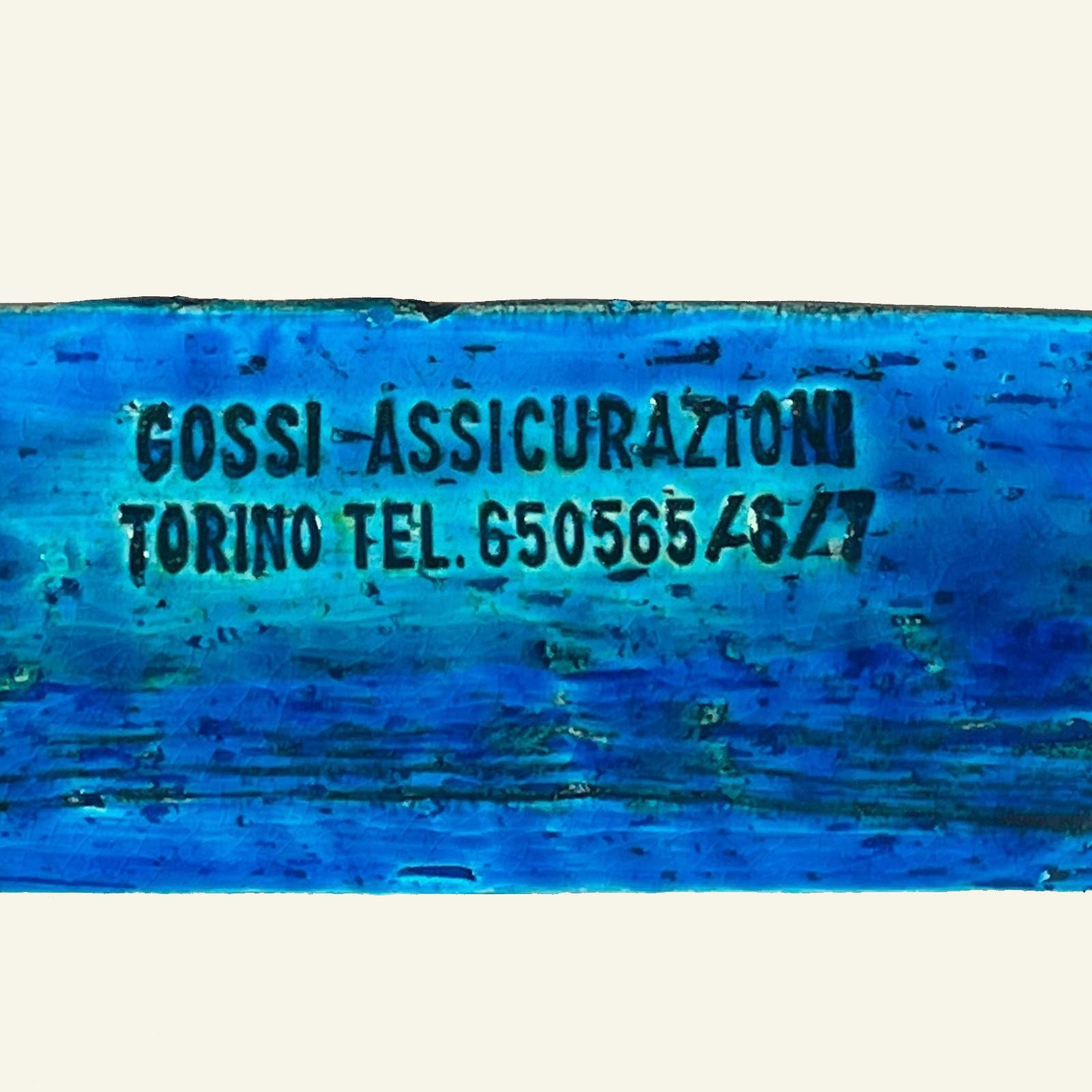 Émaillé Aldo Londi for Bitossi - Rare Square Ashtray In Rimini Blu - 1960s en vente