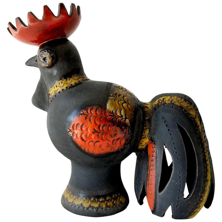 Aldo Londi for Bitossi Raymor Italian Modernist Rooster Ceramic ...