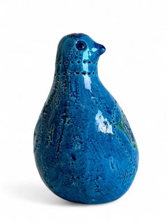 Aldo Londi for Bitossi – Rimini Blue “Prezzemolo” Ceramic Dove, Italy, 1960s