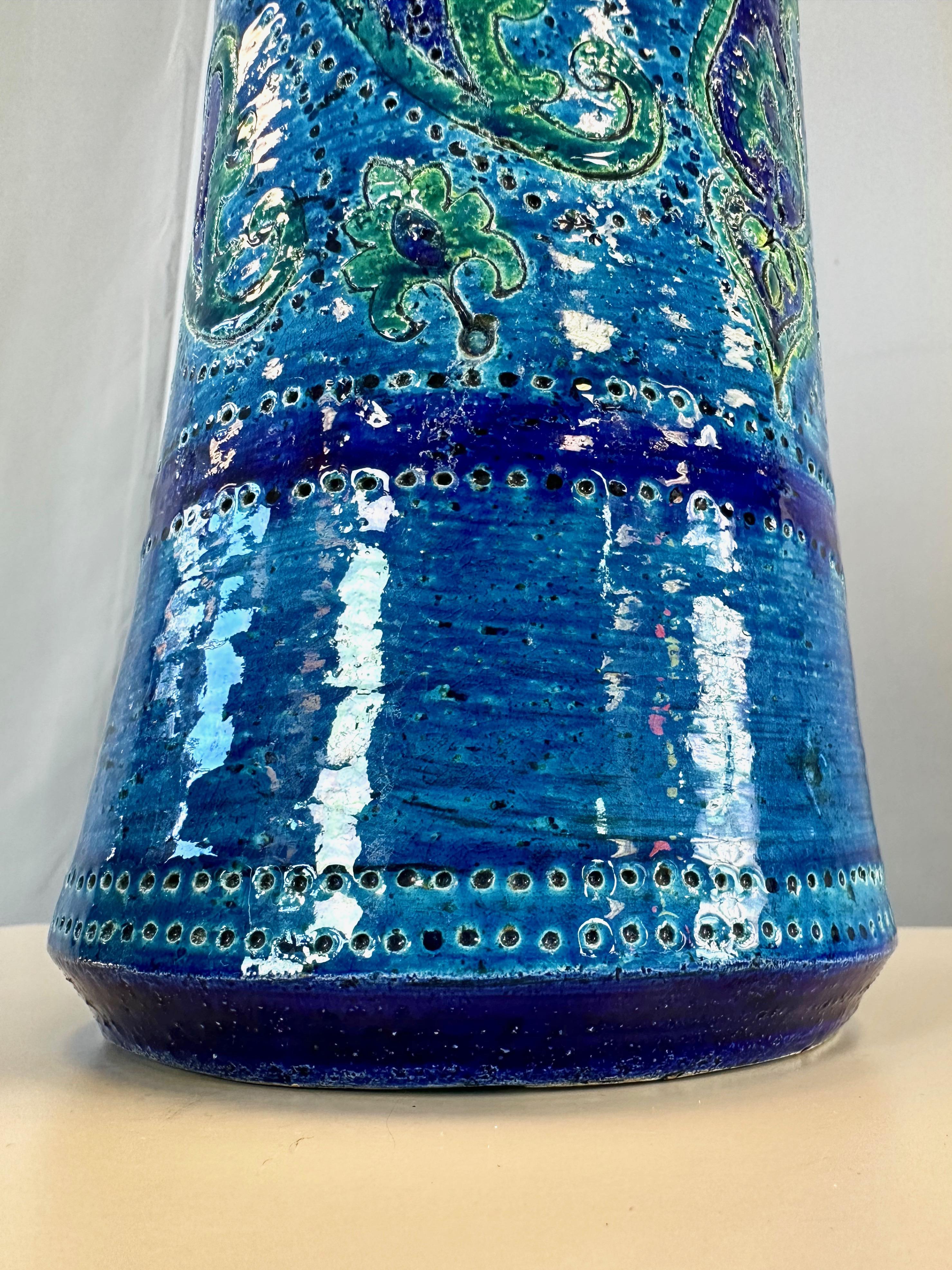 Aldo Londi for Bitossi Rimini Blue Tall Lidded Jar, 1960s In Good Condition For Sale In San Francisco, CA