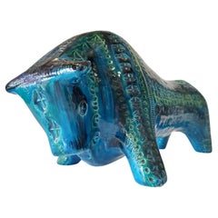 Aldo Londi for Bitossi Rimini Ceramic Bull, Italy, 1960