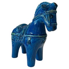 Vintage Aldo Londi for Bitossi Rimini Ceramics Horse, 1960 Italy