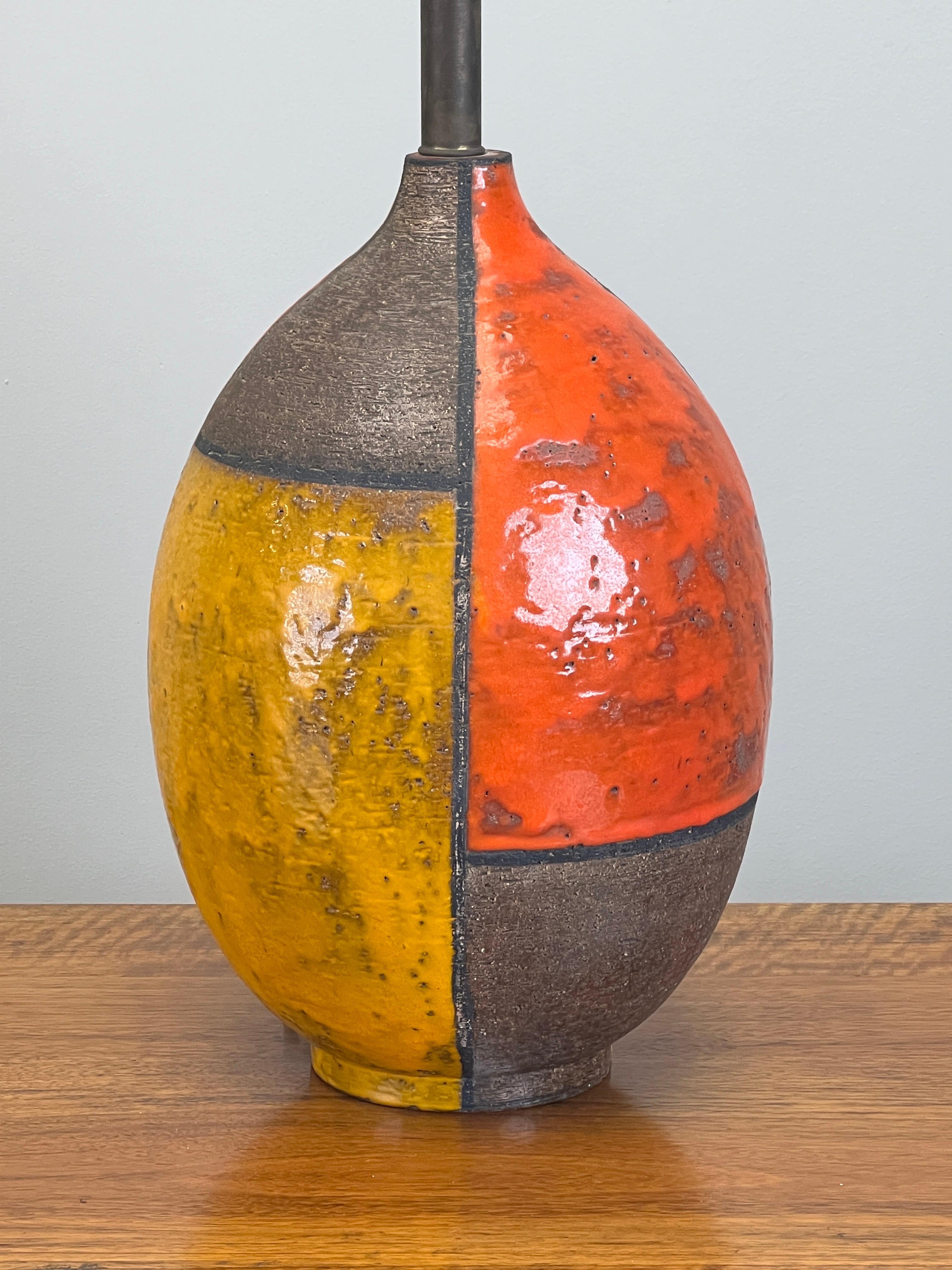 Mid-20th Century Aldo Londi for Bitossi Table Lamp For Sale