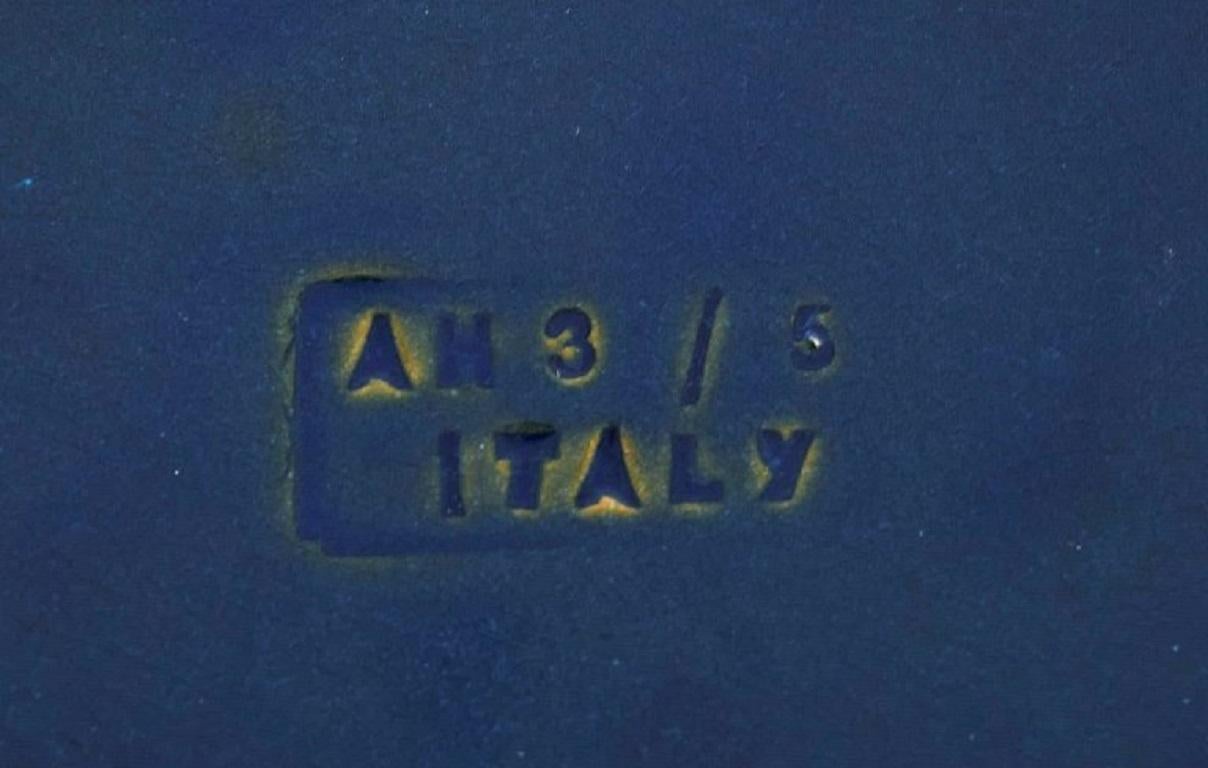 Aldo Londi for Bitossi. Two Rimini Blue Vases / Flower Pots in Glazed Ceramics 1