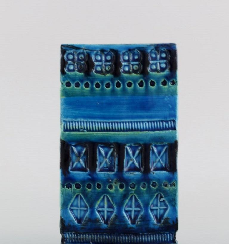Italian Aldo Londi for Bitossi, Vase in Rimini-Blue Glazed Ceramics, 1960s