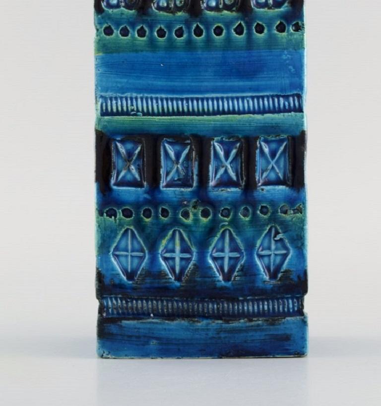 Aldo Londi for Bitossi, Vase in Rimini-Blue Glazed Ceramics, 1960s In Excellent Condition In Copenhagen, DK