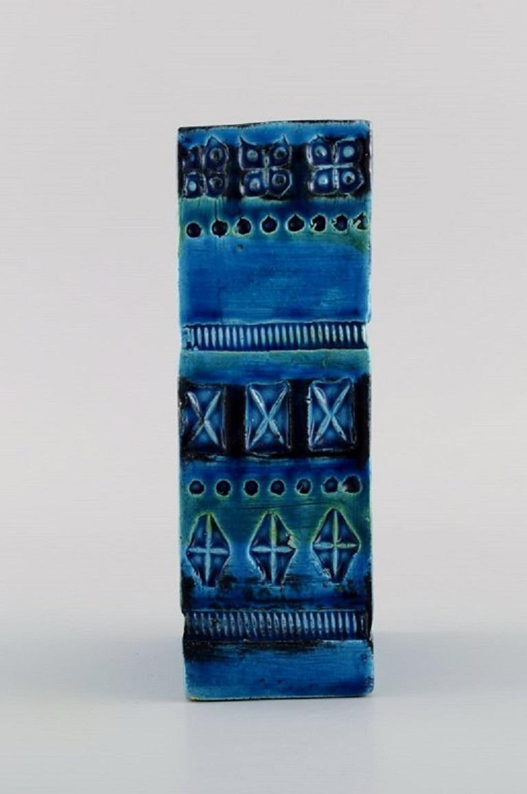 Mid-20th Century Aldo Londi for Bitossi, Vase in Rimini-Blue Glazed Ceramics, 1960s