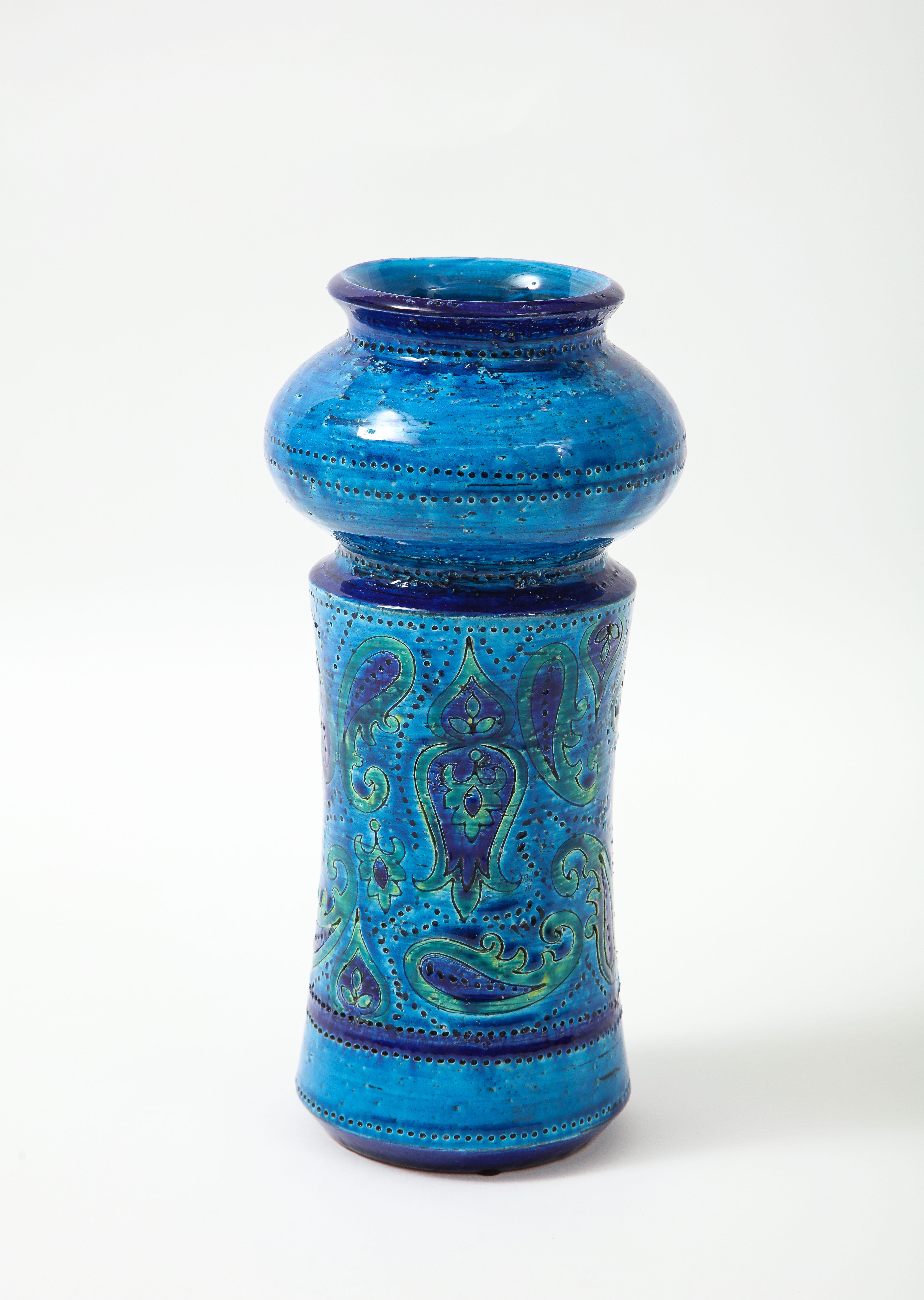 Aldo Londi für Bitossi Vase mit passendem Kerzenständer (Moderne der Mitte des Jahrhunderts) im Angebot