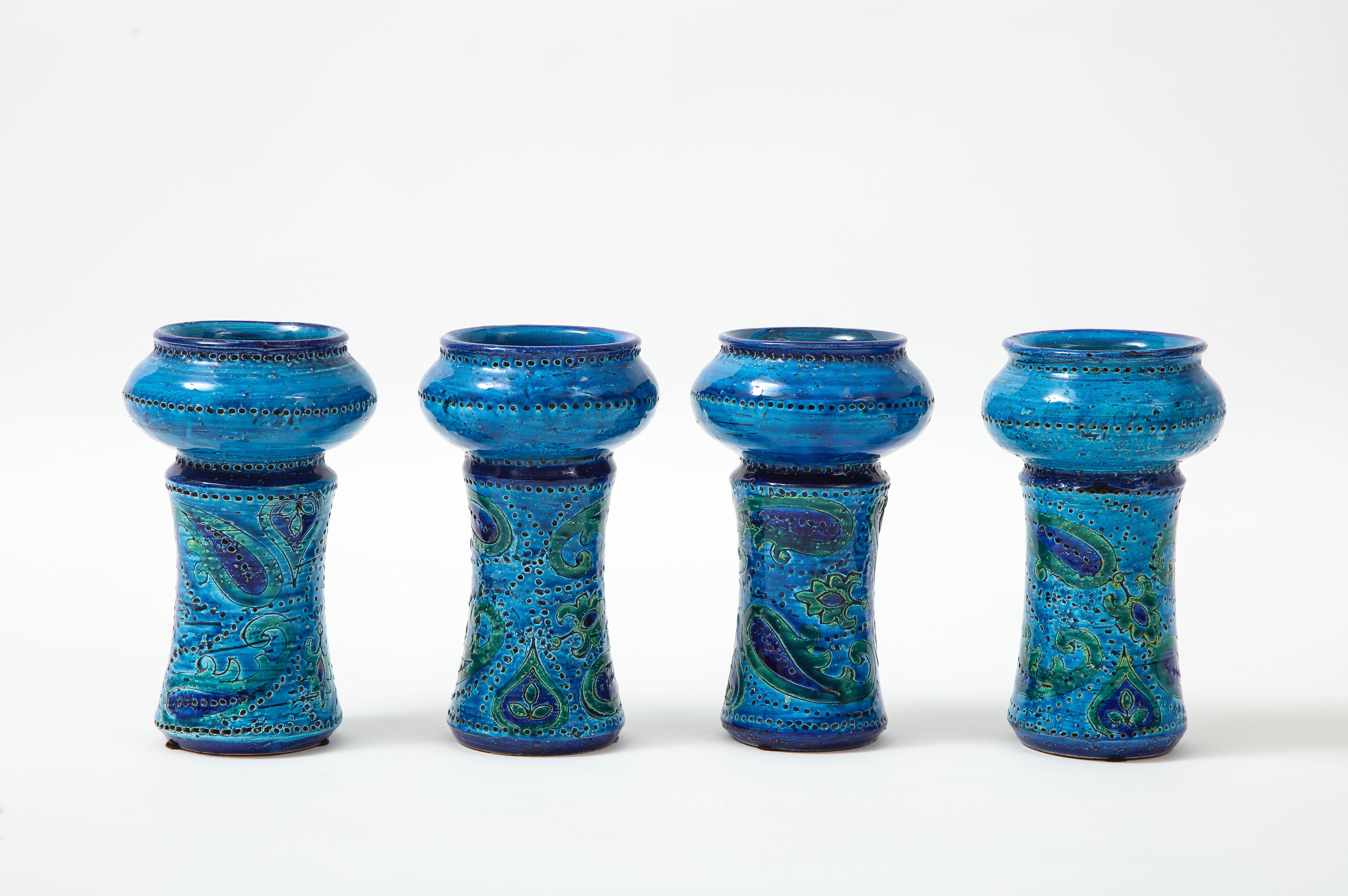 Aldo Londi für Bitossi Vase mit passendem Kerzenständer (Töpferwaren) im Angebot
