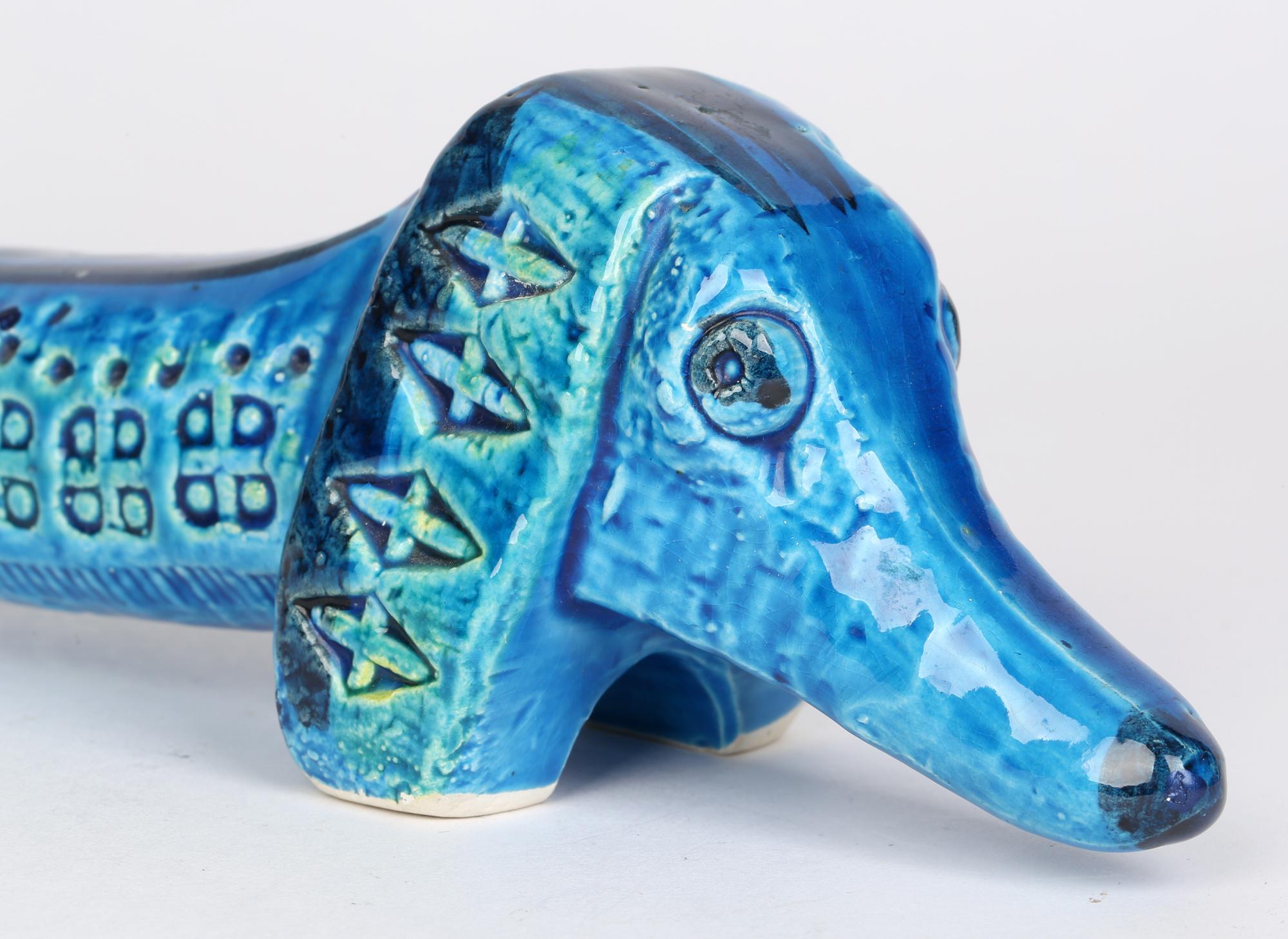Vernissé Aldo Londi pour Bitossii, poterie Rimini Blu du milieu du siècle dernier en vente