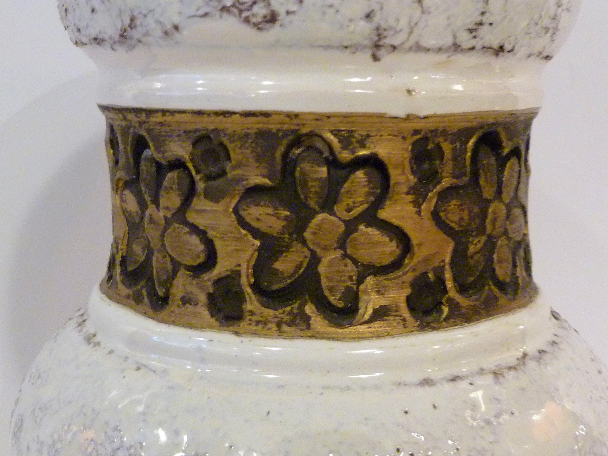 Aldo Londi for Rosenthal Netter Bitossi Modern Textured Pottery Vase Italy 1960s In Good Condition In Miami, FL