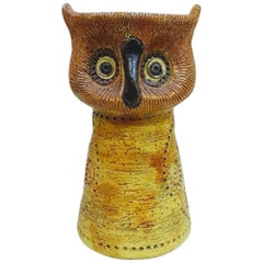 Aldo Londi Italian Ceramic Owl for Bitossi imported by Rosenthal and Netter