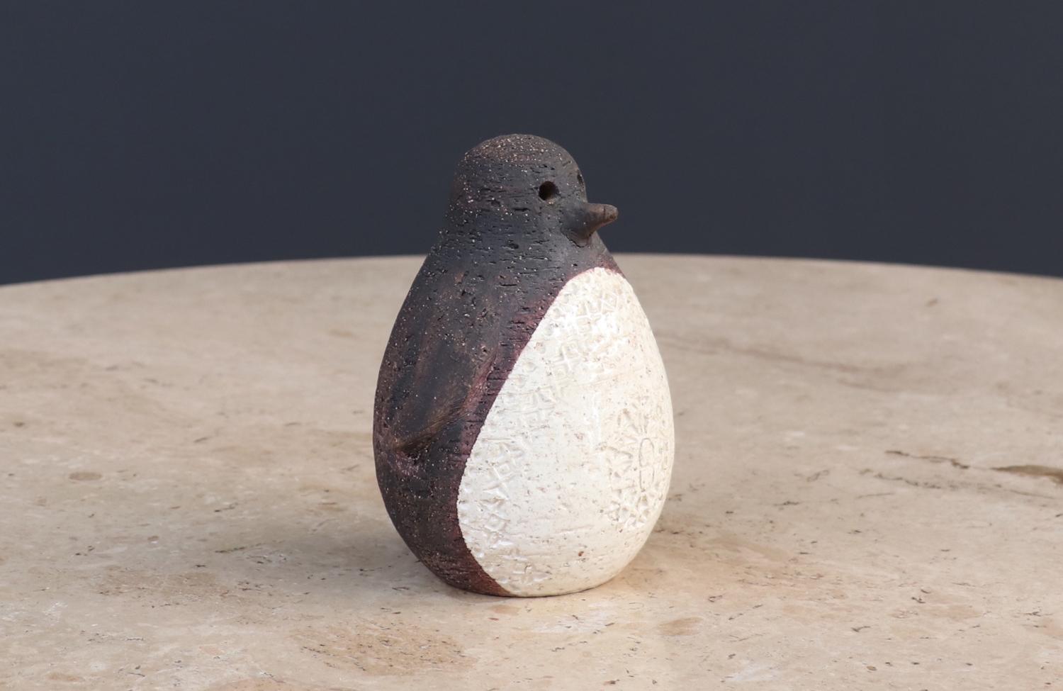 Mid-Century Modern Aldo Londi Italian Ceramic Penguin Bird Sculpture for Bitossi  For Sale