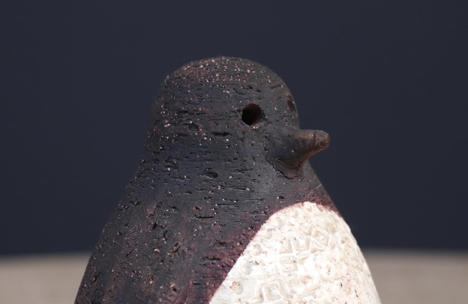 Italienische Keramik-Pinguin-Vogel-Skulptur aus Keramik von Aldo Londi für Bitossi  im Angebot 3