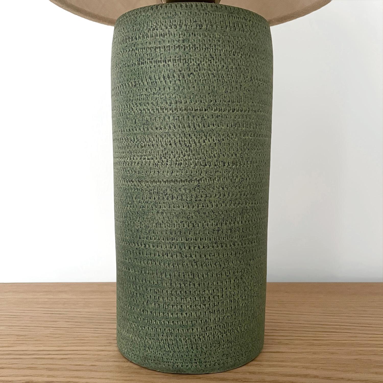 Aldo Londi Italian Green Ceramic Table Lamp  For Sale 1