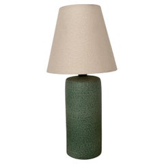 Retro Aldo Londi Italian Green Ceramic Table Lamp 