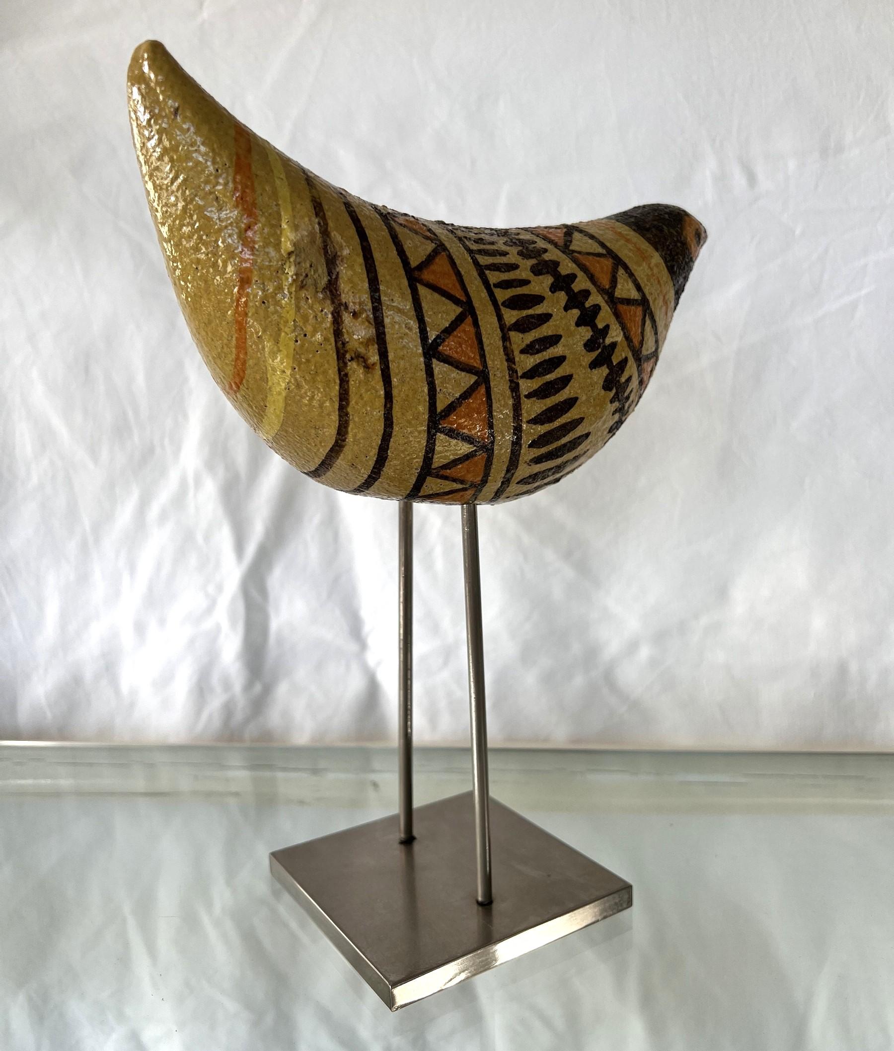 19th Century Aldo Londi Italian Modern Ceramic Bird Sculpture