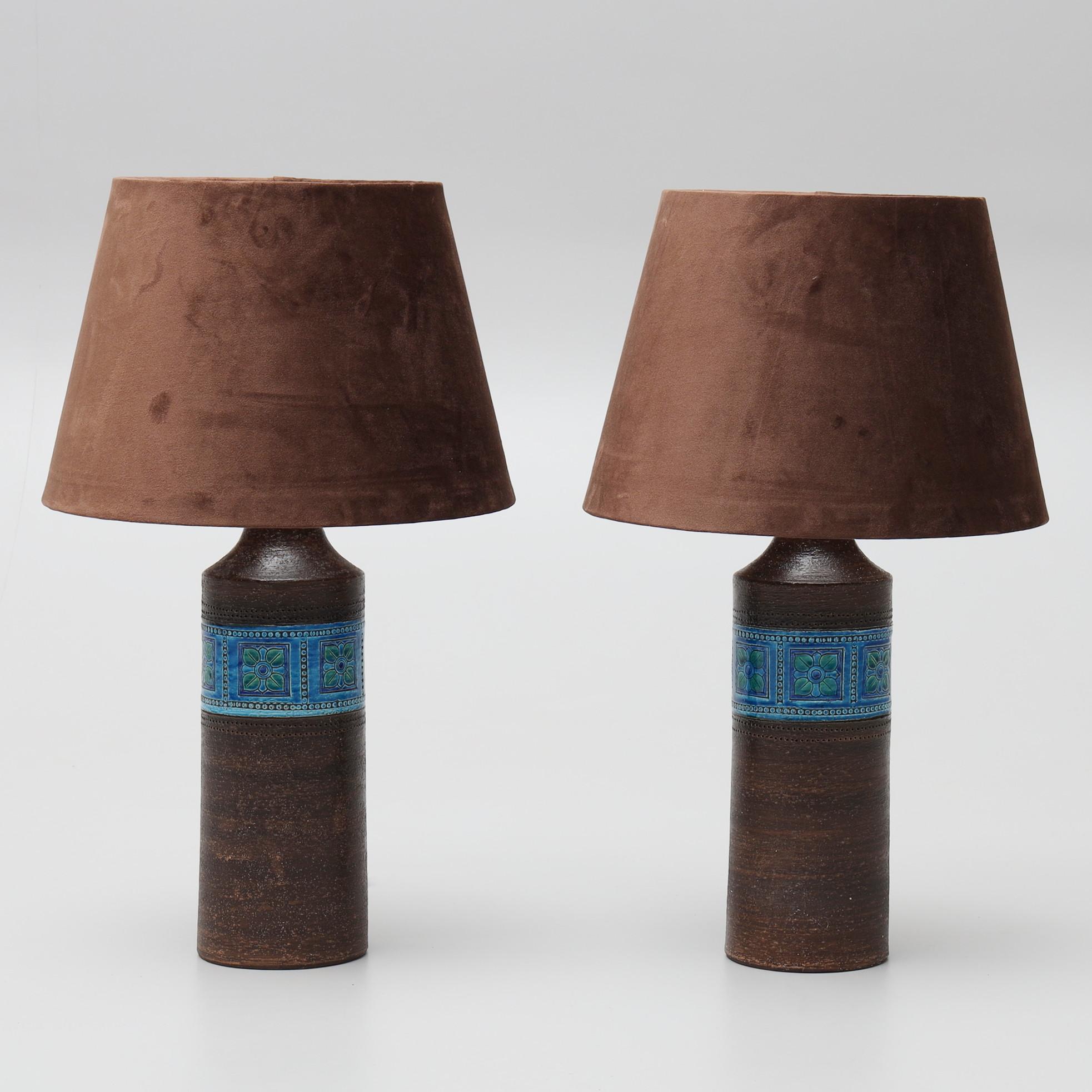  Aldo Londi lamps for Bitossi a pair in ceramic Italy 1970 In Good Condition For Sale In Paris, FR
