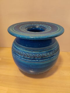 Aldo Londi Large Mid Century Blue Flavia Vase