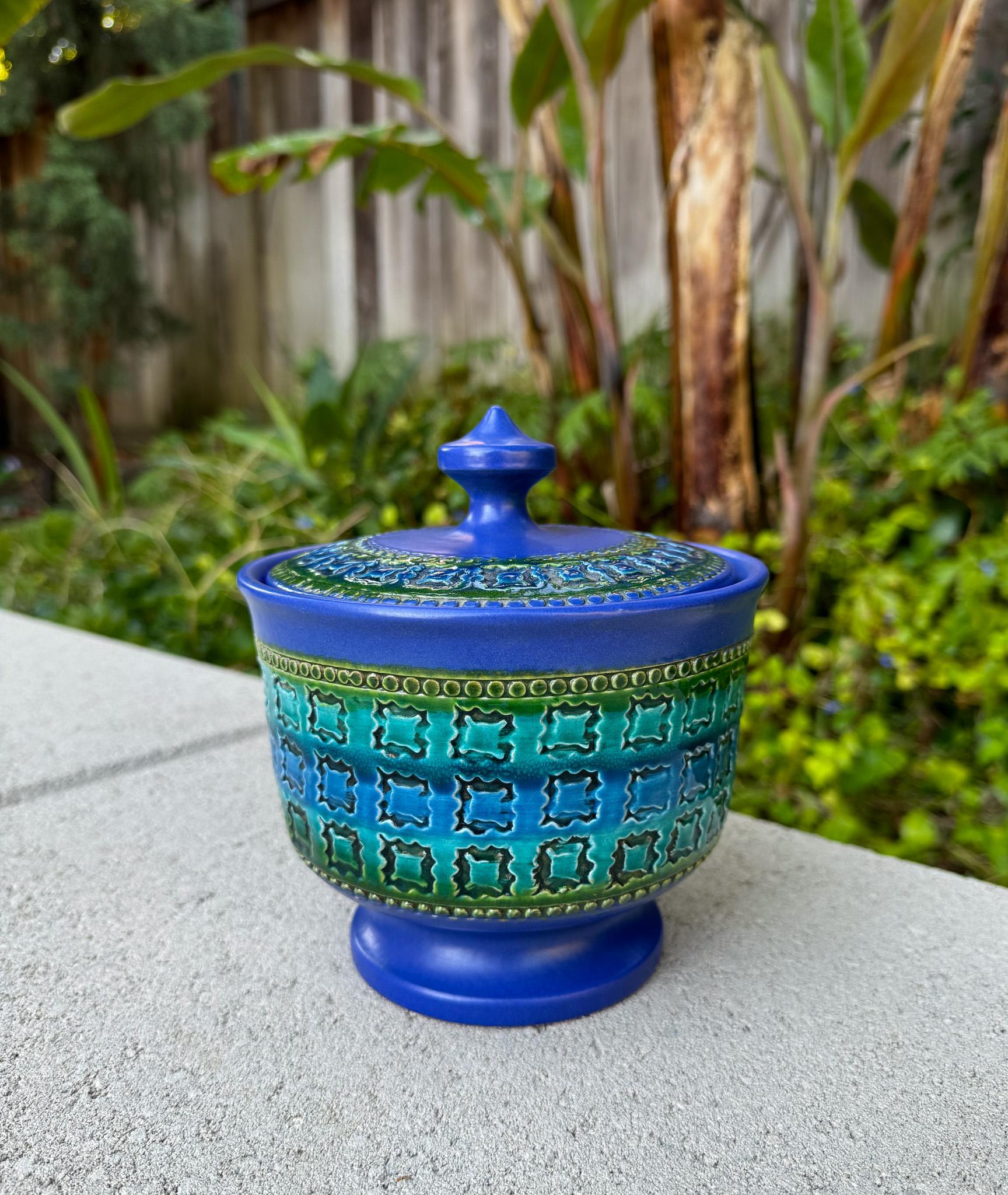 Jarra / Vasija con tapa Aldo Londi para Bitossi, Italia, c.1960.  Vendido por Rosenthal Netter. 