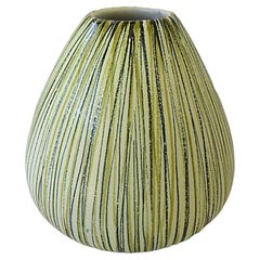 Aldo Londi Linea Series Ceramic Onion Shaped Vase for Bitossi Italy 1950s