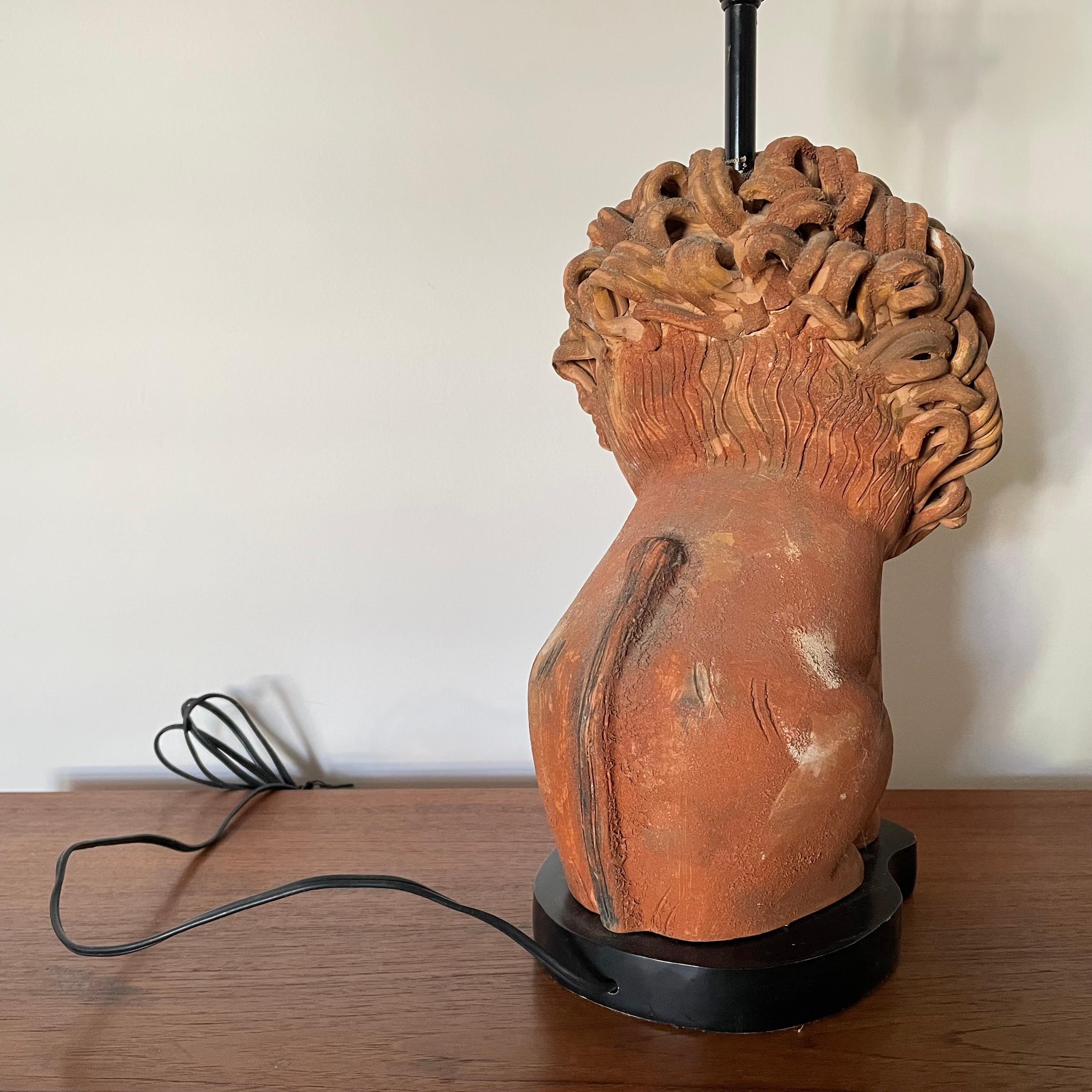 Pottery Aldo Londi Lion Lamp