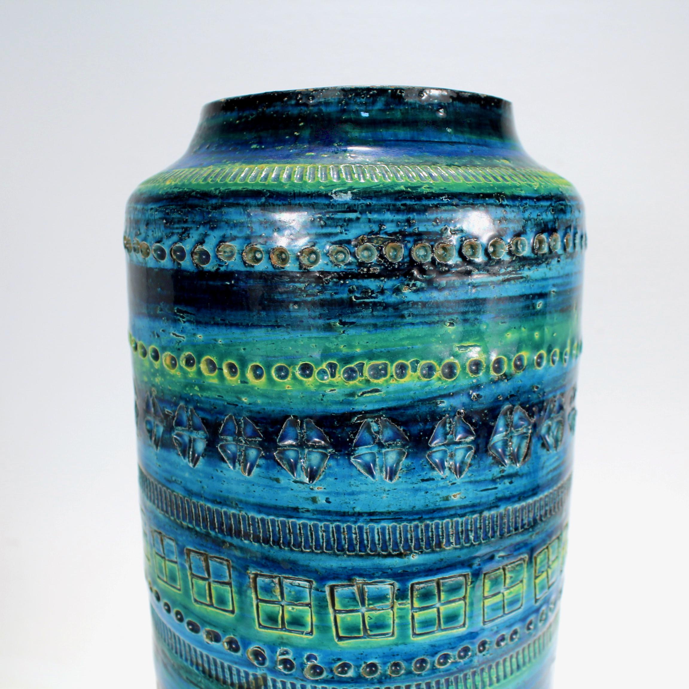 bitossi vase blue