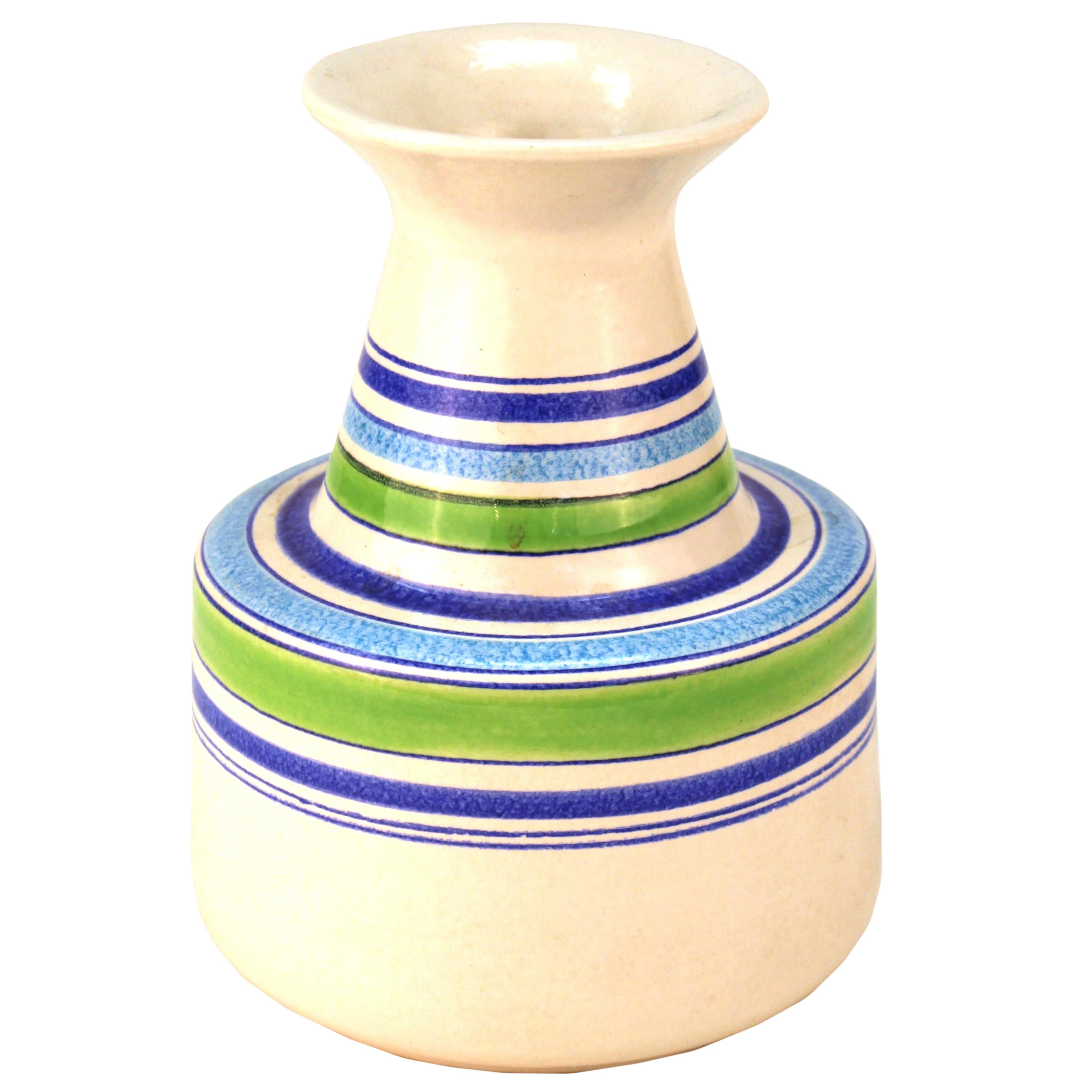 Aldo Londi Mid-Century Modern Raymor for Bitossi Rosenthal Netter Ceramic Vase