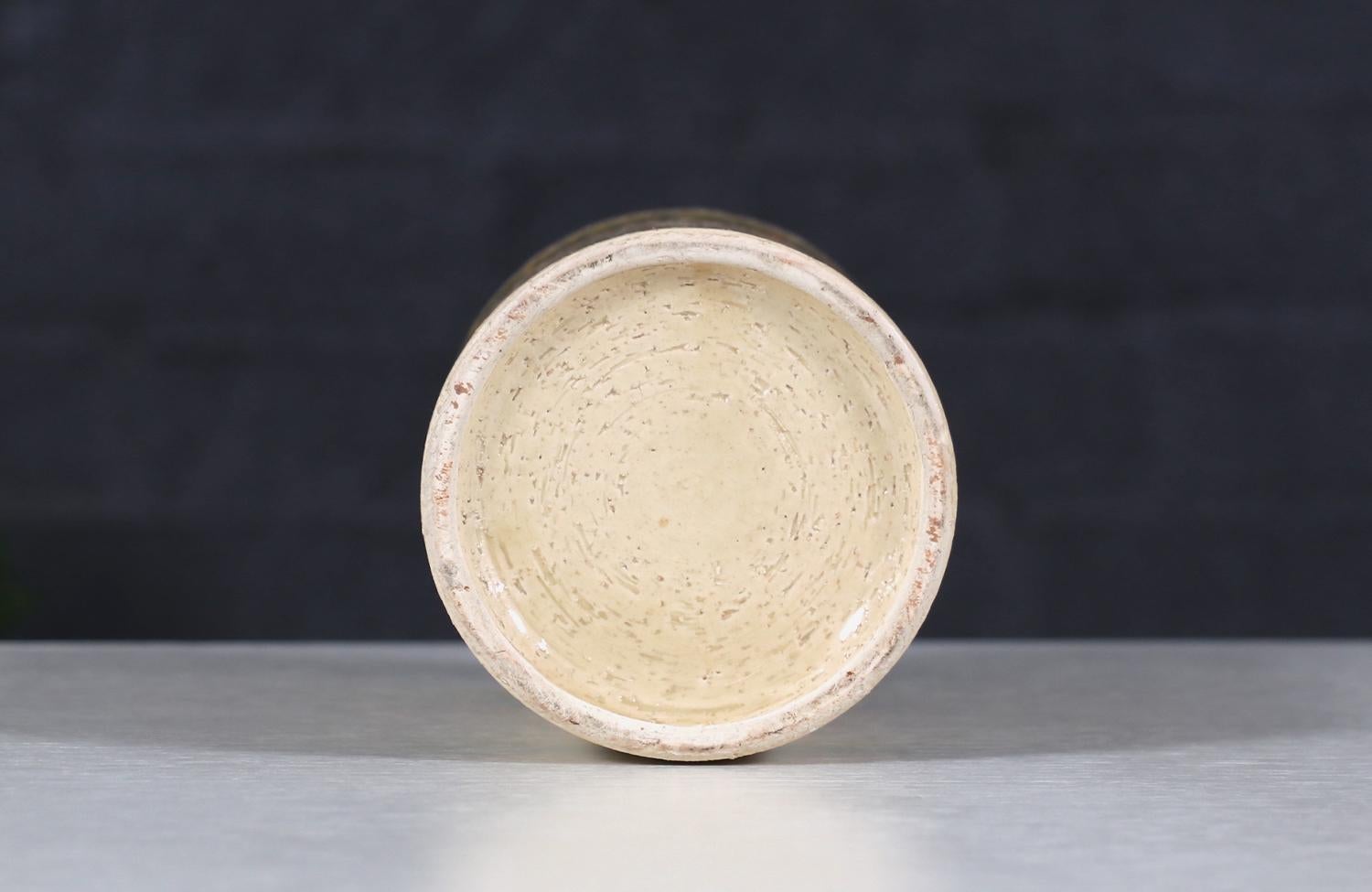 Vaso in ceramica smaltata multicolore di Aldo Londi per Bitossi Studio In condizioni ottime in vendita a Los Angeles, CA